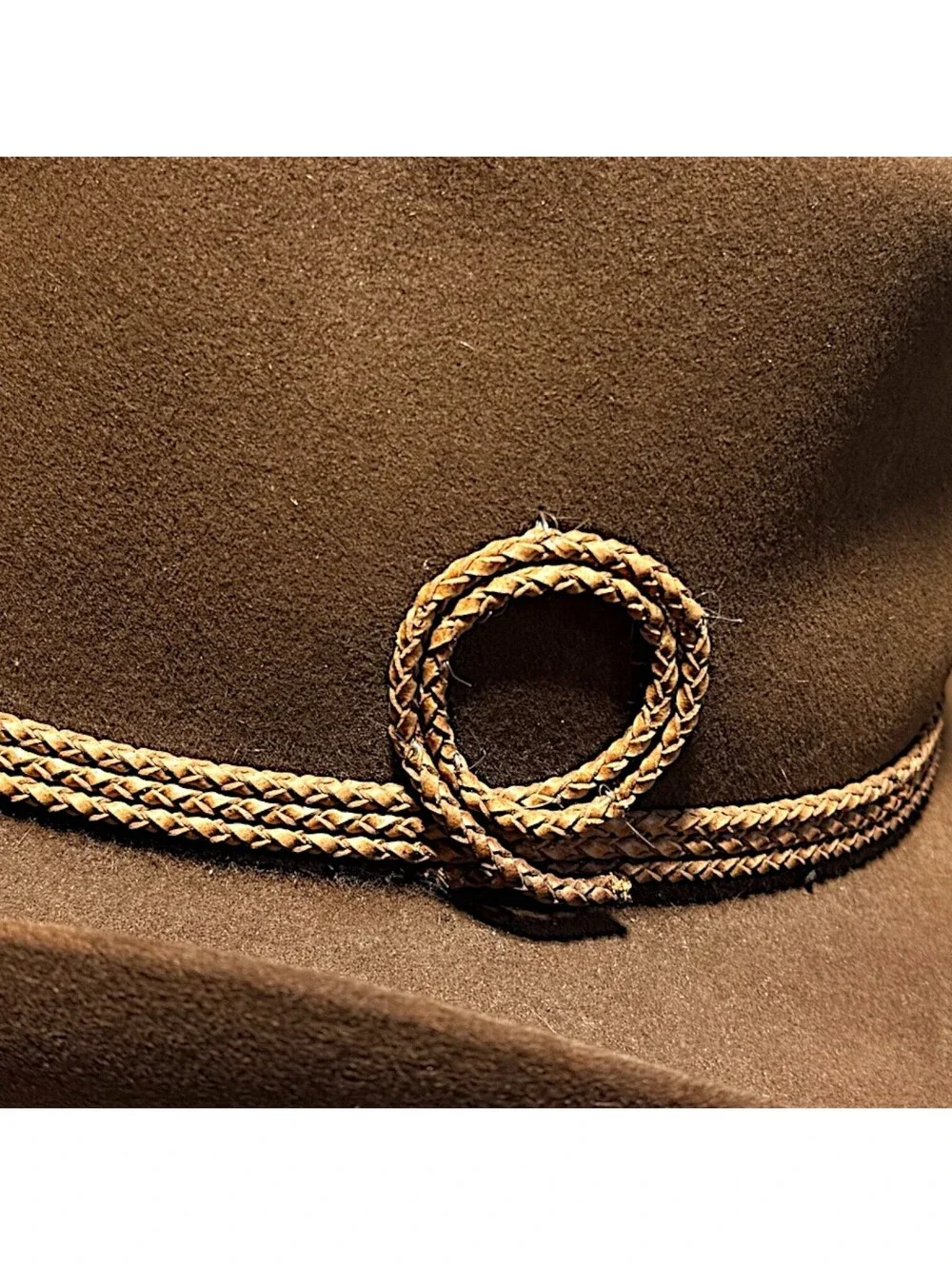 Vintage Resistol Lasso Braid Stagecoach Cowboy Hat Brown 7 3/8 Western